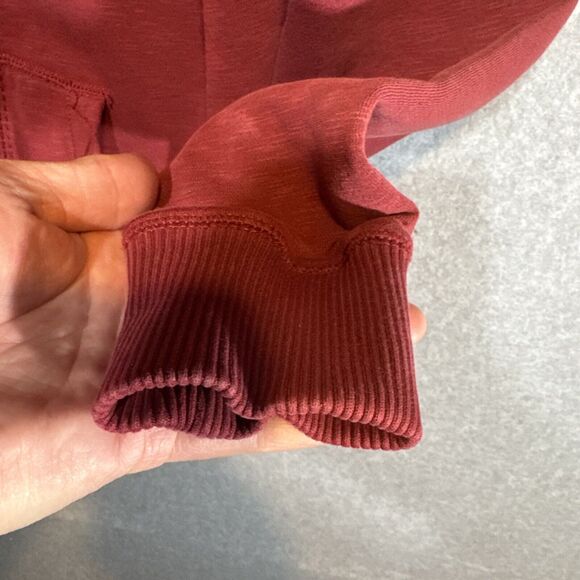 Eddie Bauer Sherpa Lined Hoodie Women's Size Medium‎ Burgundy Pockets Outdoor - Picture 5 of 15